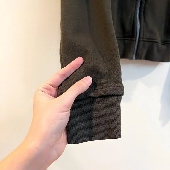 Lululemon Olive Green Full Zip Athletic Athleisure Loungewear Hoodie Jacket 2 - Picture 3 of 8